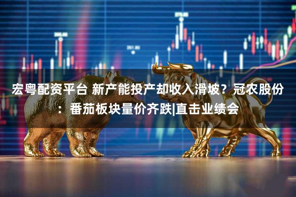 宏粤配资平台 新产能投产却收入滑坡？冠农股份：番茄板块量价齐跌|直击业绩会